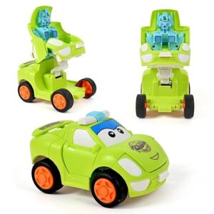 Radha Madhav Toys Club Mini Robo Convertible Toy Car | Push and Go Mechanism | Multi Color Varient | Plastc Material | Car Dimensions 12Lx8Wx7H | Robo Dimensions 12Lx8Wx14H |