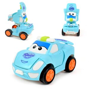 Radha Madhav Toys Cartoon Push Back Racing Car, Purple with Orange Wheels, Kids Vehicle Toy, Pack of 2