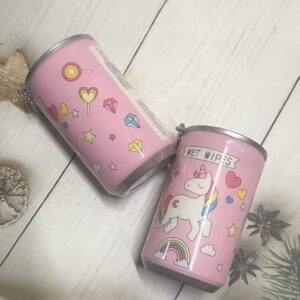 Pack of 2 Unicorn Mini Wet Wipe Cane | Unicorn Wet Wipe Face Tissue For Girls| Wet Wipe Napkin (Multicolor)