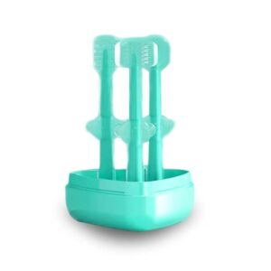 Baby Silicone Teething & Gum Massager Set with Storage Case