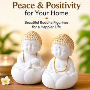 Radha madhav toys Elegant Baby Buddha Idol Set for Peaceful Home Decor