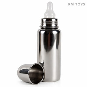 Radha Madhav Stainless Steel Baby Feeding Bottle with Silicone Nipple | Leakproof & Durable Infant Milk Bottle