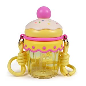 Radha Madhav Toys Cupcake Design Toddler Sippy Cup with Straw, BPA-Free
