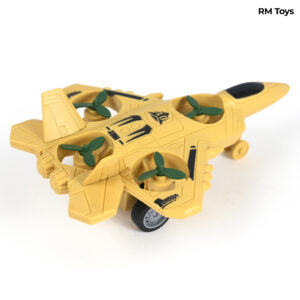 Kids Toy Fighter Jet Aeroplane, Grey, Lightweight and Durable, Smooth Edges, for Boys and Girls, Indoor and Outdoor Play