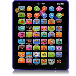 Radha Madhav Kids Educational Learning Tablet Toy with ABC, Numbers, Phonics & Music Sounds – Interactive Preschool Learning Pad for Children