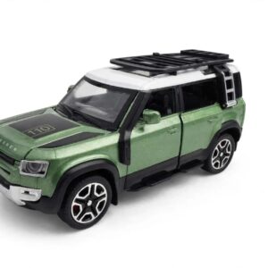 Green Die-Cast Off-Road SUV Toy Car with Roof Rack
